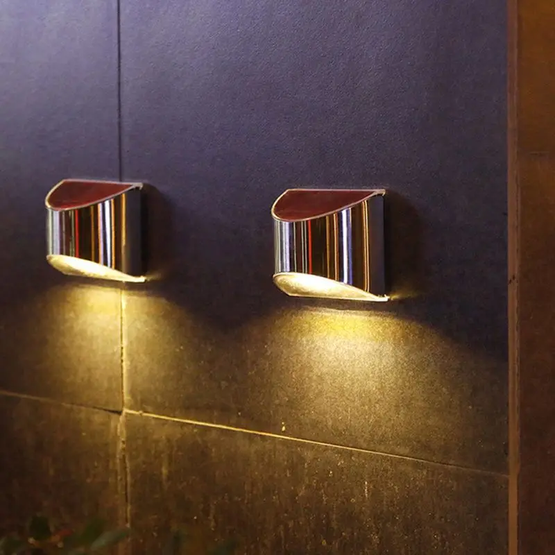 2 шт. уличный солнечный светильник с 4 Светодиодная лампа SMD бусины для сада