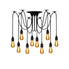 Светильник GZMJ в стиле ретро, Современная Регулируемая потолочная лампа Эдисона в стиле лофт, белый и черный, E27