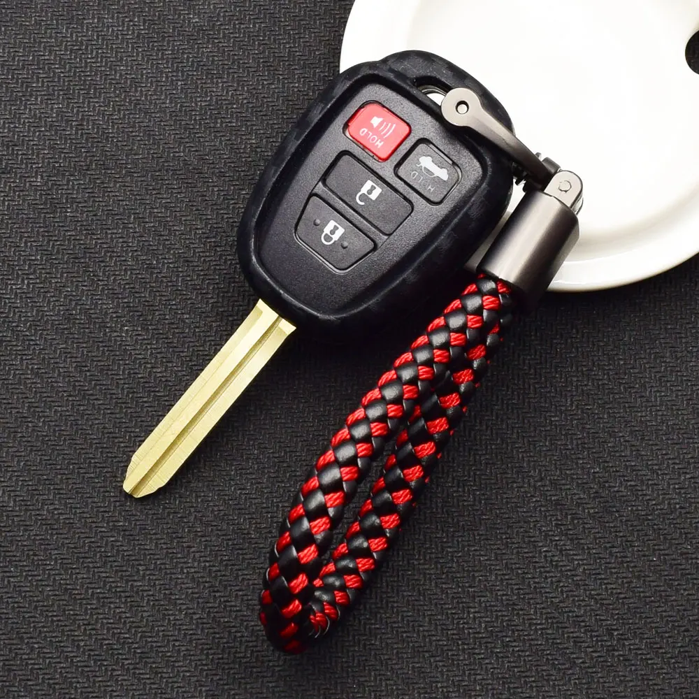 

Silicone Car Key Cases Carbon Fiber Style Remote Control Fobs Protector Cover For Toyota Camry Yaris Corolla Rav4 Avalon Sequoia