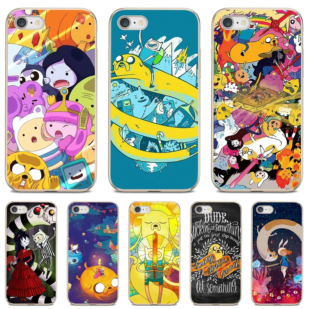 Чехол для телефона iPhone 10 11 12 13 Mini Pro 4S SE 5C 6 6S 7 8 X XR XS Plus Max 2020 Adventure Time with Jake and Finn |