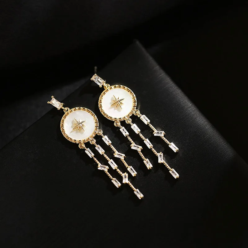 SWOUR Роскошные звезды дизайн ювелирных изделий оболочки круглые сверкающие