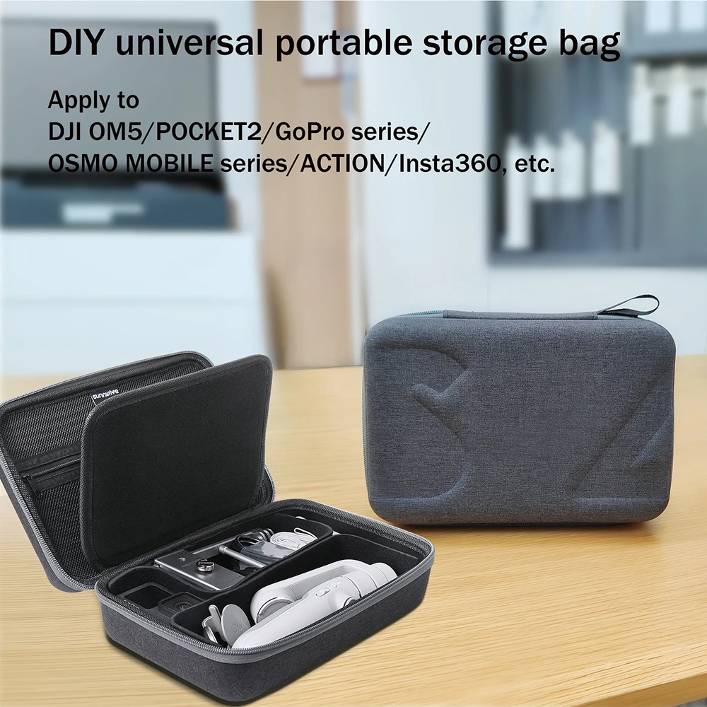 

DJI PTZ storage bag DIY sports camera universal portable OM5/GoPro10/Pocket 2 handbag accessories