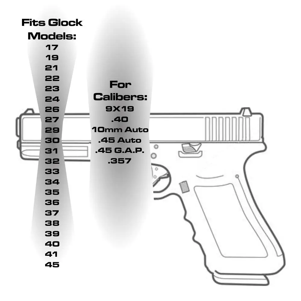 Алюминиевая задняя крышка скользящая пластина Magwell для Gen 1/2/3/4/5 Glock 17 19 20 21 22 23 25 26 9