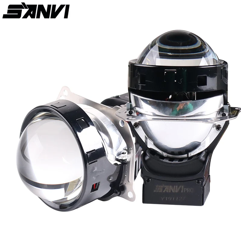 Sanvi новейший A8 3 дюймовый автомобильный Bi Светодиодный прожектор линзы фары 5500K 44