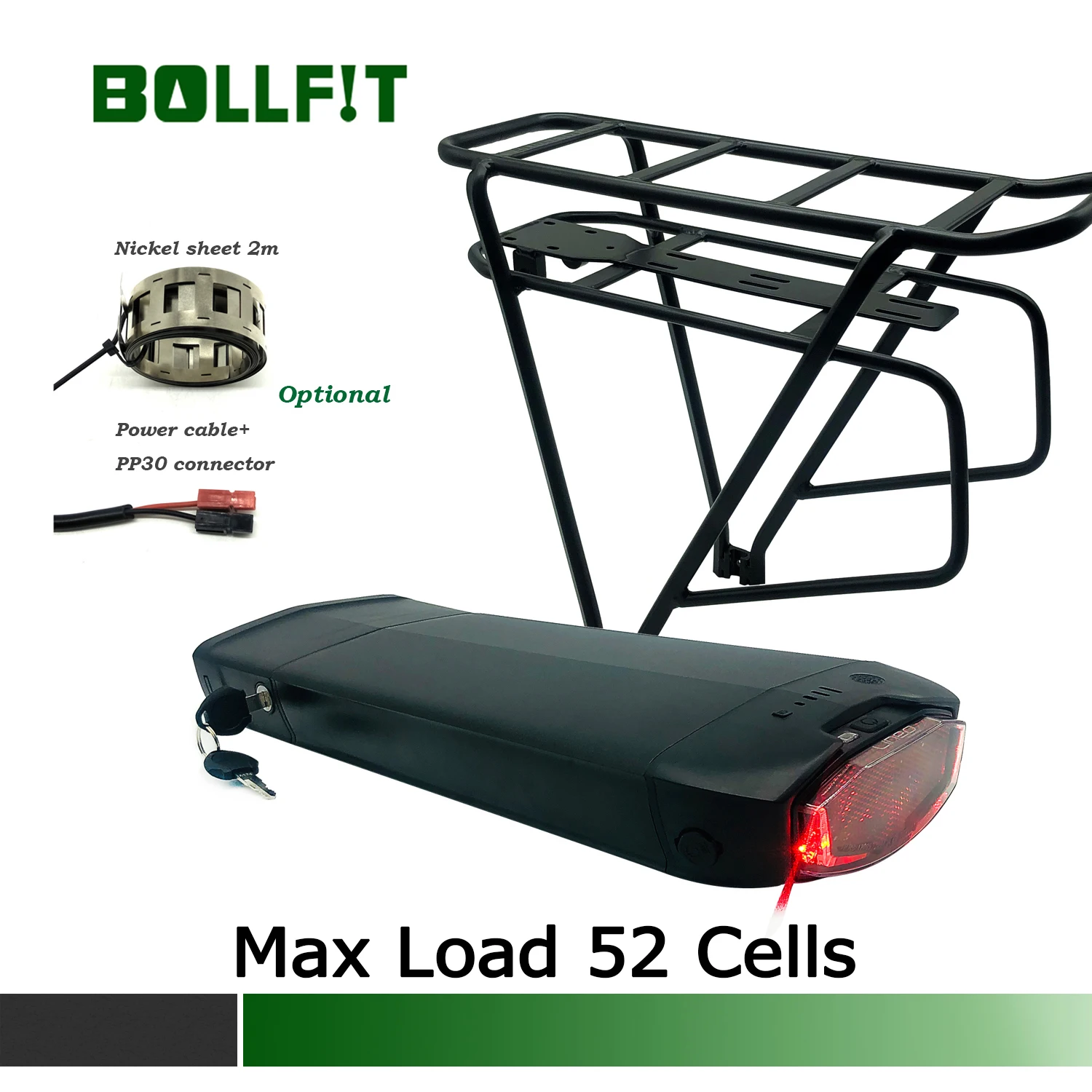 Держатель для аккумулятора BOLLFIT 36 В 48 электрического велосипеда|Батарея