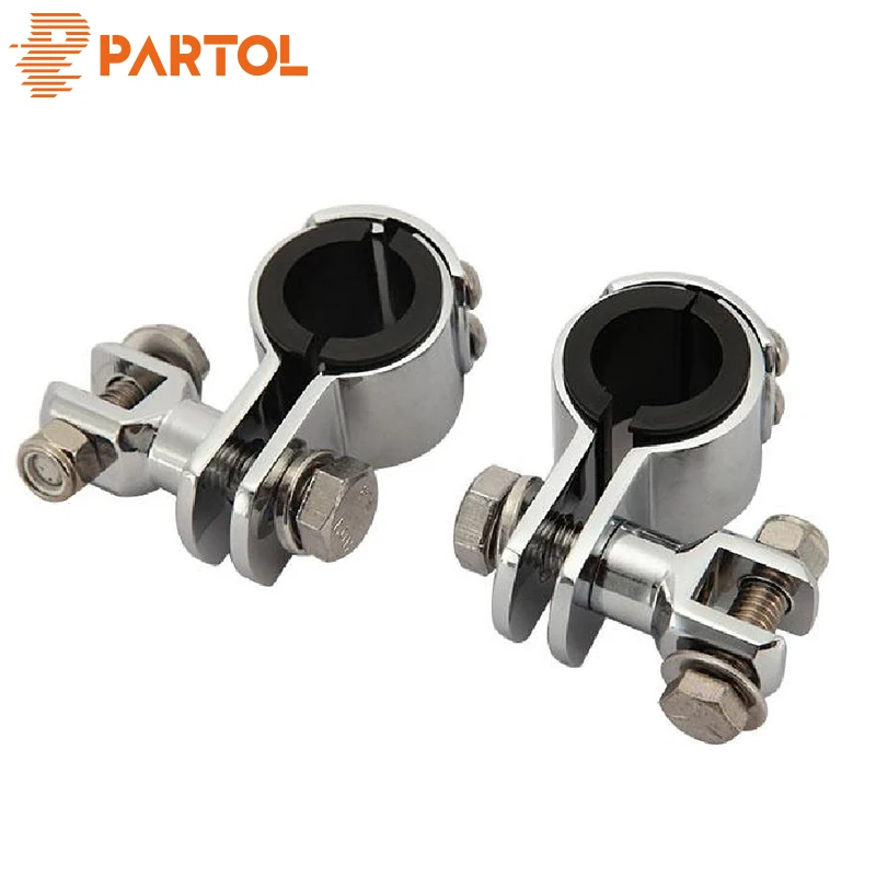 Мотоциклетные колышки Partol педали зажимы защита двигателя скутера хромированный