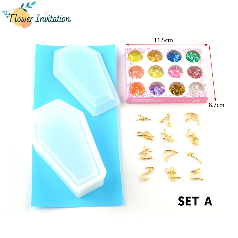 Эпоксидная смола силиконовые формы вампира гроб пепельница горшок для растений