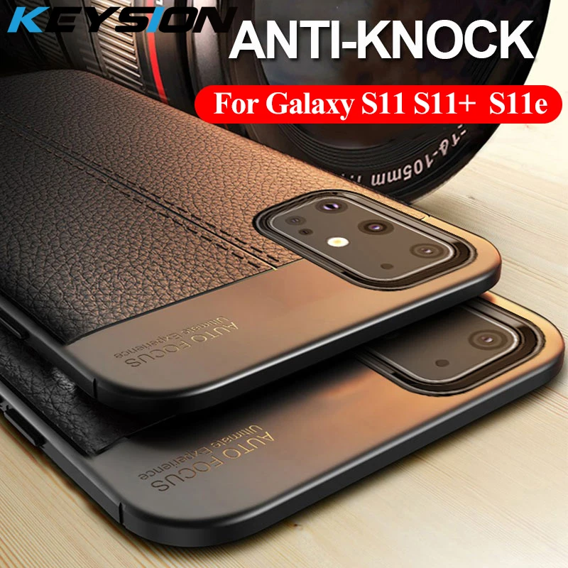 Ударопрочный чехол KEYSION для Samsung Galaxy S20 ультрауглеродное волокно силиконовый