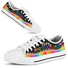 Классические Низкие стильные женские кроссовки FORUDESIGNS на плоской подошве, повседневная обучающая Модель 3D, модная женская обувь для девочек-подростков