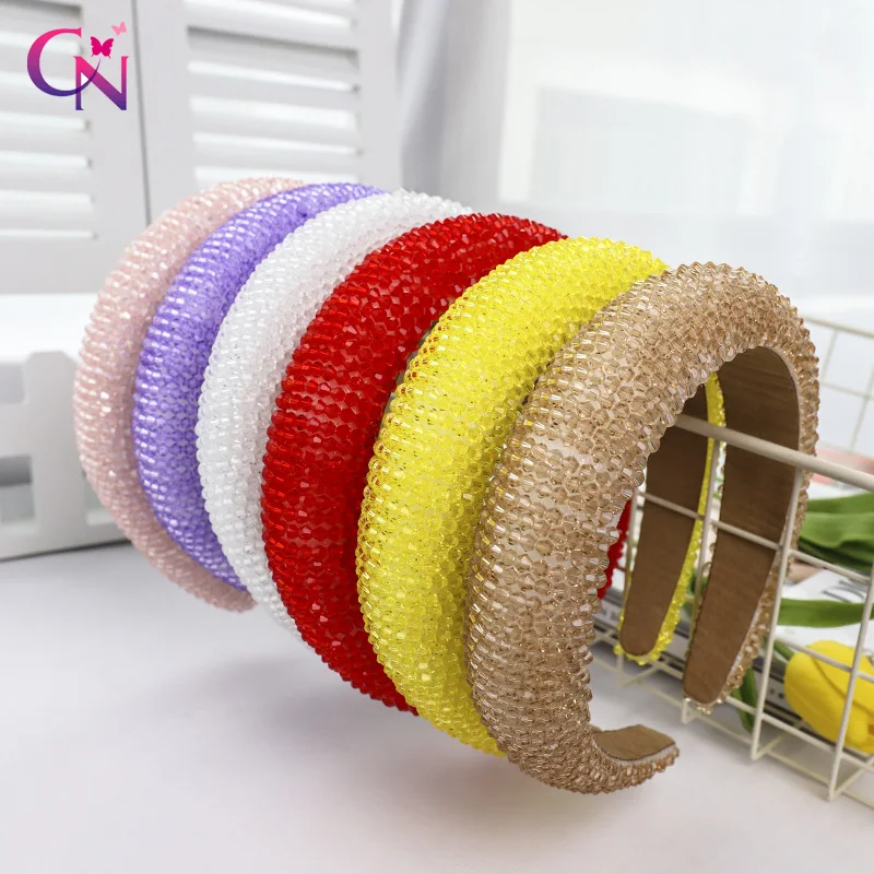 

Тиара CN, 1 шт., с кристаллами, в стиле барокко, роскошный ободок для волос со стразами для женщин, свадебные аксессуары для волос с подкладкой