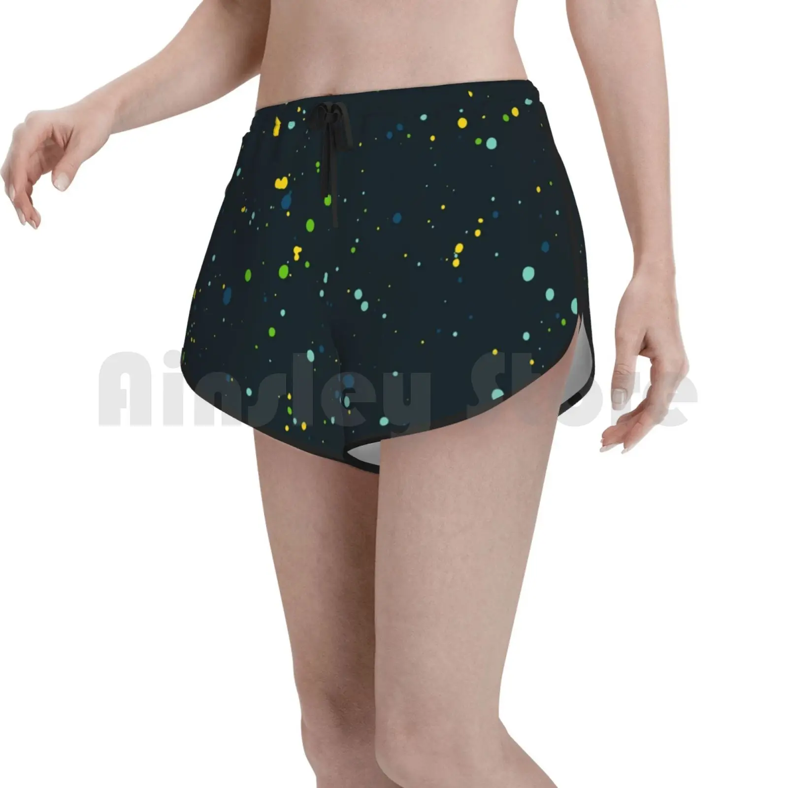 Дизайнерские женские пляжные шорты для плавания #9 синие белые яркие черные |