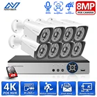 Система видеонаблюдения NINIVISION 4K, 8 каналов, POE, NVR, 8 Мп, IMX415 уличная Водонепроницаемая POE IP-камера, комплект видеонаблюдения H.265