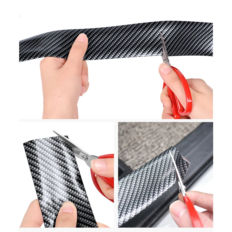 Защита на двери автомобиля защитные наклейки 5D из углеродного волокна порог