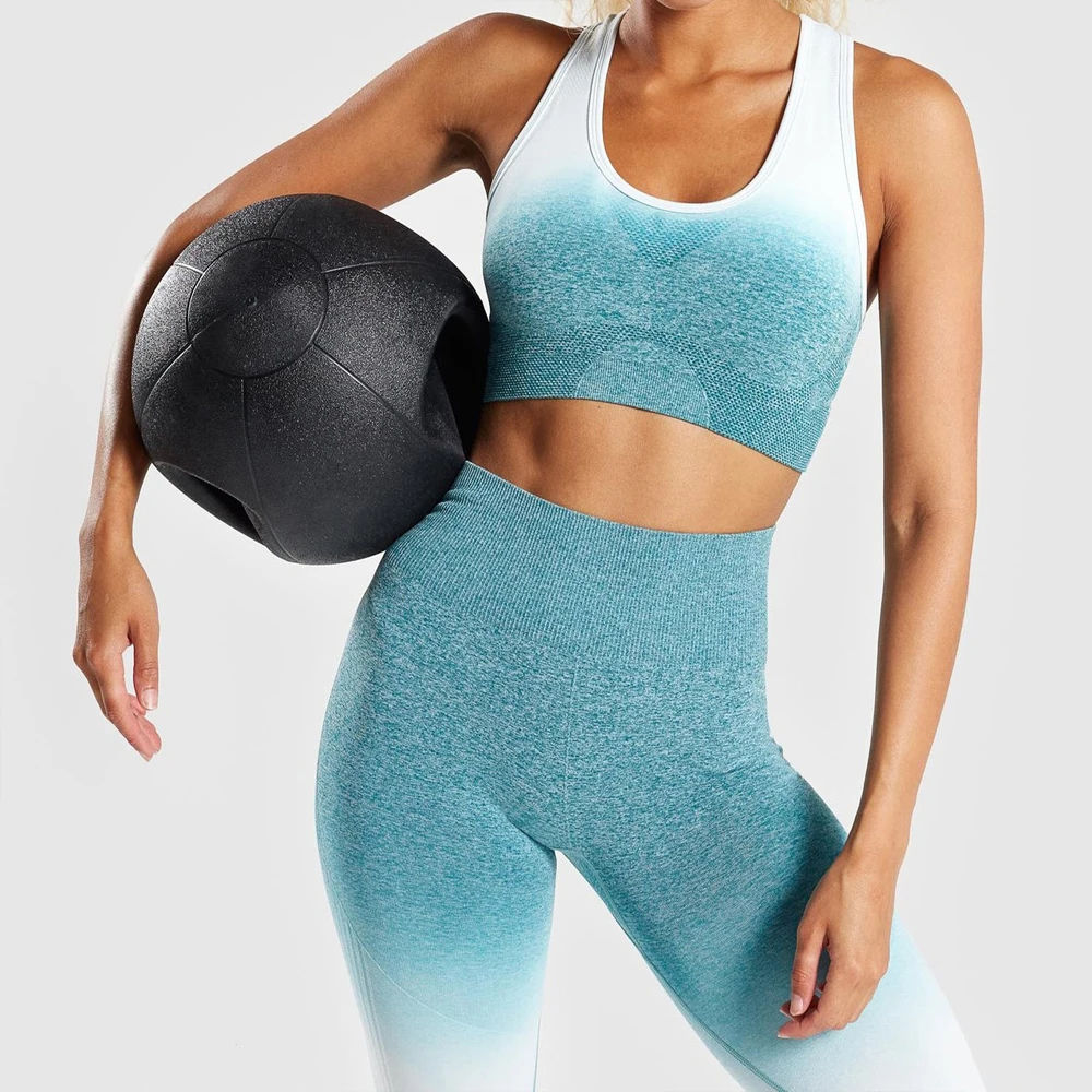 Женский спортивный комплект для бега одежда йоги тренировочная тренажерного