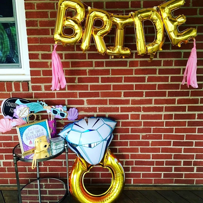 

Wedding Balloons Foil Groom Bride Love Balloon for Wedding Decoration Bachelorette Party Valentine's Day Adult Party Supplies
