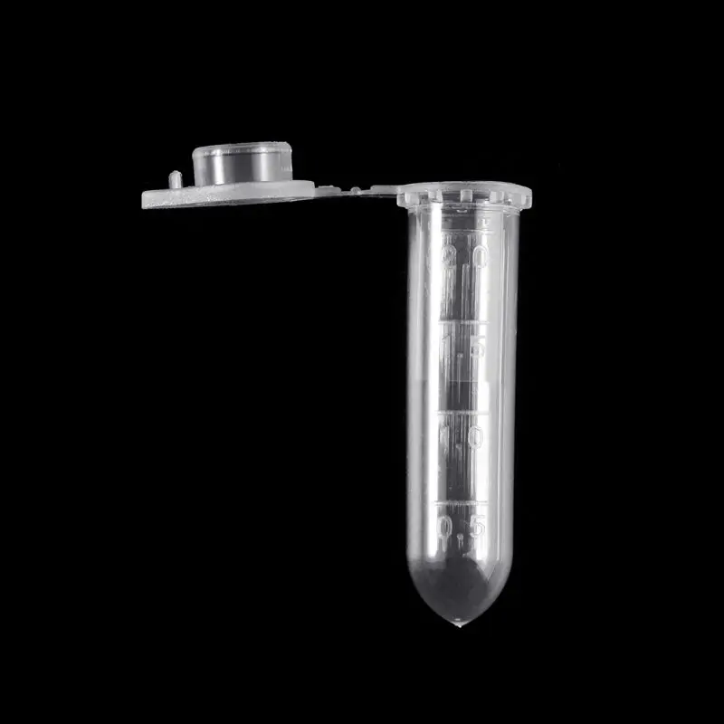 

100Pcs 2ml Clear Plastic Vials Container Snap Cap Centrifuge Tubes Vials Sample Lab Container 77HA