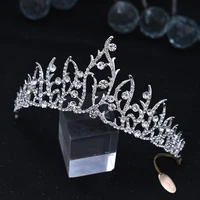 luxurious bridal headwear rhinestone hair clips crystal wedding crowns and tiaras bridal tiara women jewelry accessories gift