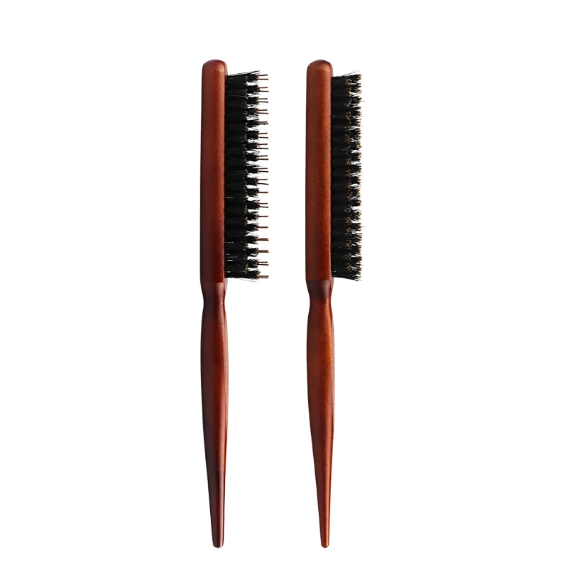 

High quality wooden handle boar bristle brush fluffy bristle comb plate hair style brush hairdresser hair styling tool