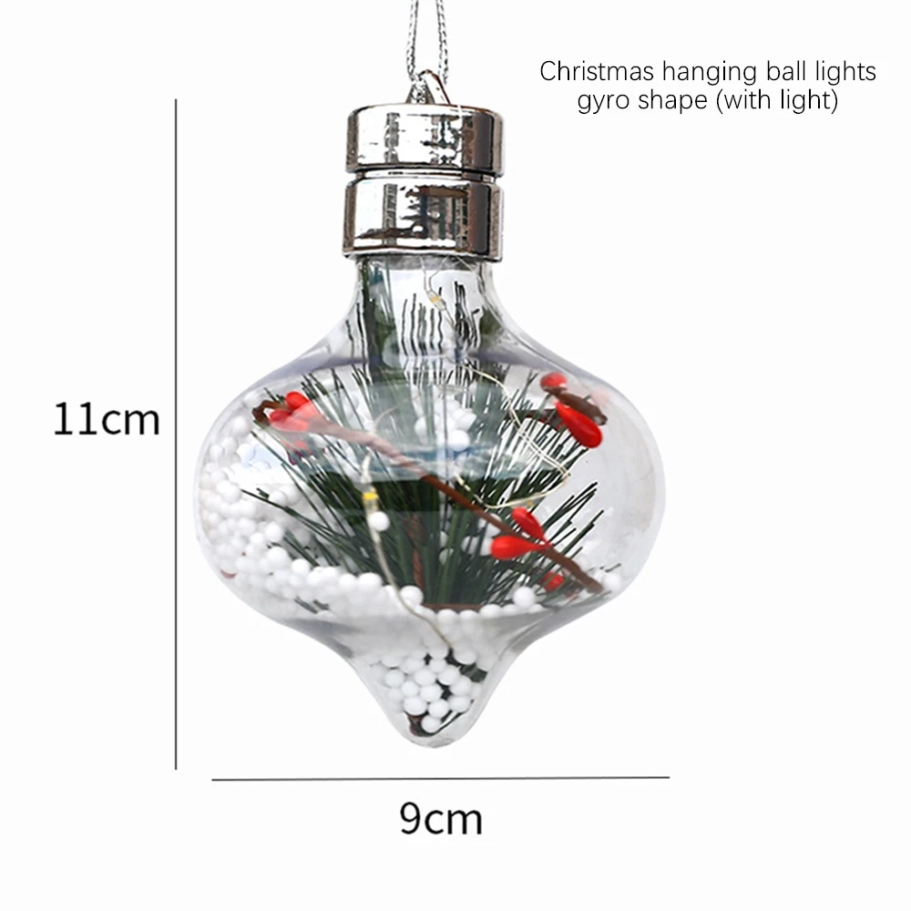 Новый прозрачный пластиковый Рождественский шар Рождественская елка украшение