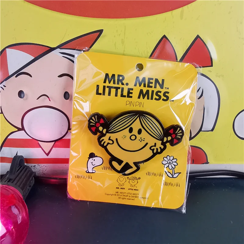 Anime Kawaii Mr.Men and Little Miss Alloy Brooch Badge Model Boy Girl Kids Toys Gift Collection |