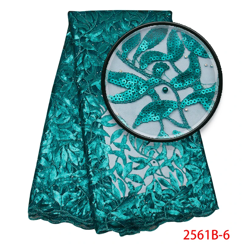 Небесно-голубая кружевная ткань с блестками новое кружево из органзы для Aso Ebi