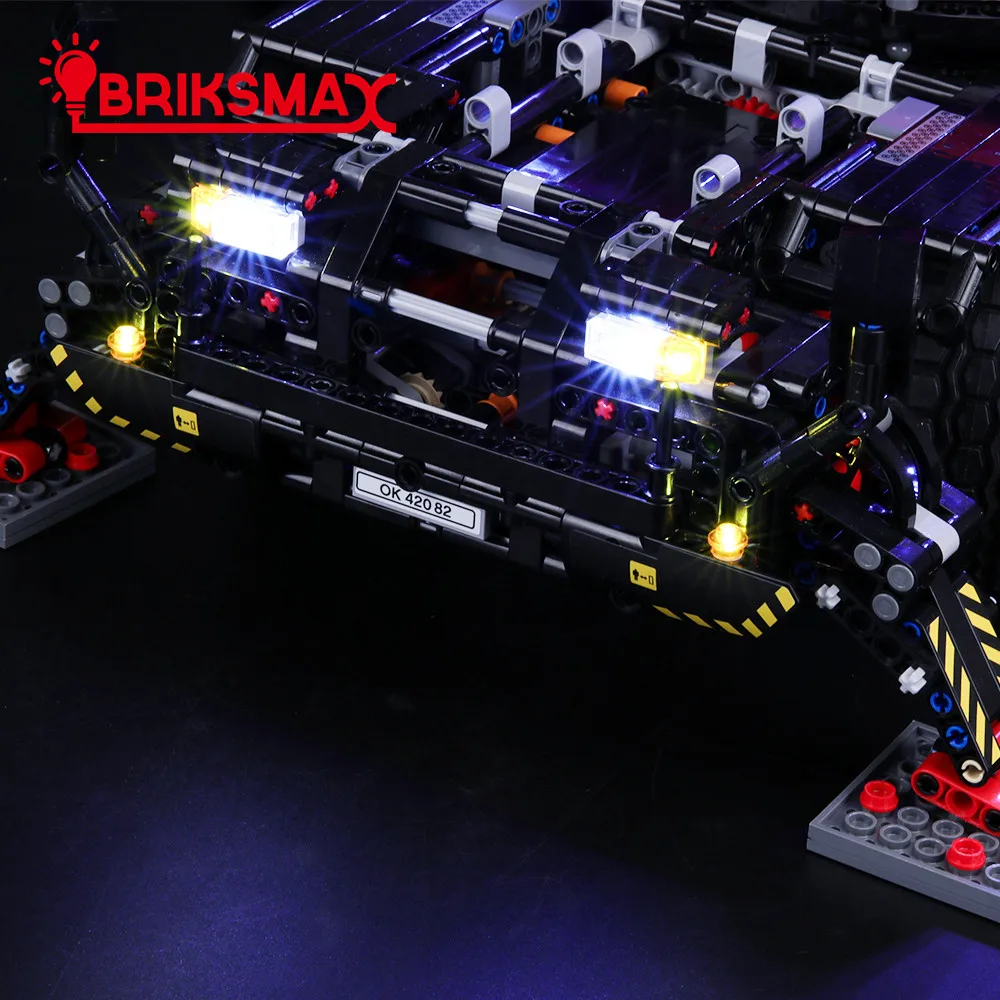 BriksMax Led Light Up Kit для серии Technic вездеходный кран строительные блоки совместимы с 42082(не включает модель