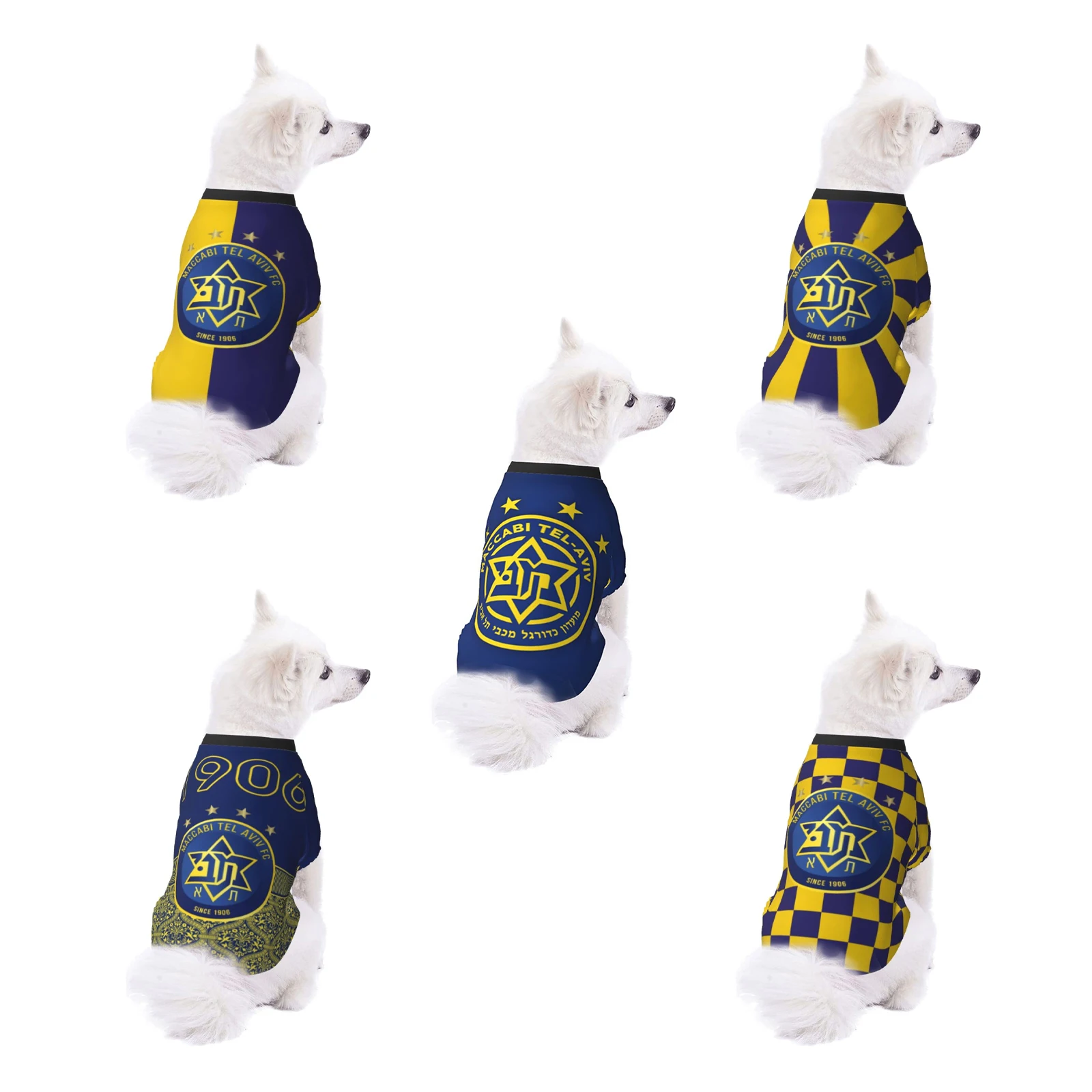 Одежда для домашних питомцев из Израиля Maccabi Tel AV Fc толстовки с капюшоном костюм