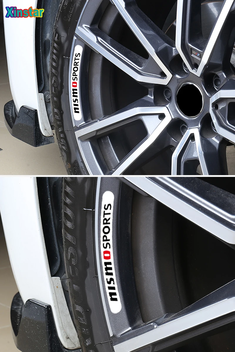 4 шт. nismo автомобиль наклейки для колес Nissan Tiida Sunny QASHQAI кольцо марта LIVINA TEANA X TRAI|stickers