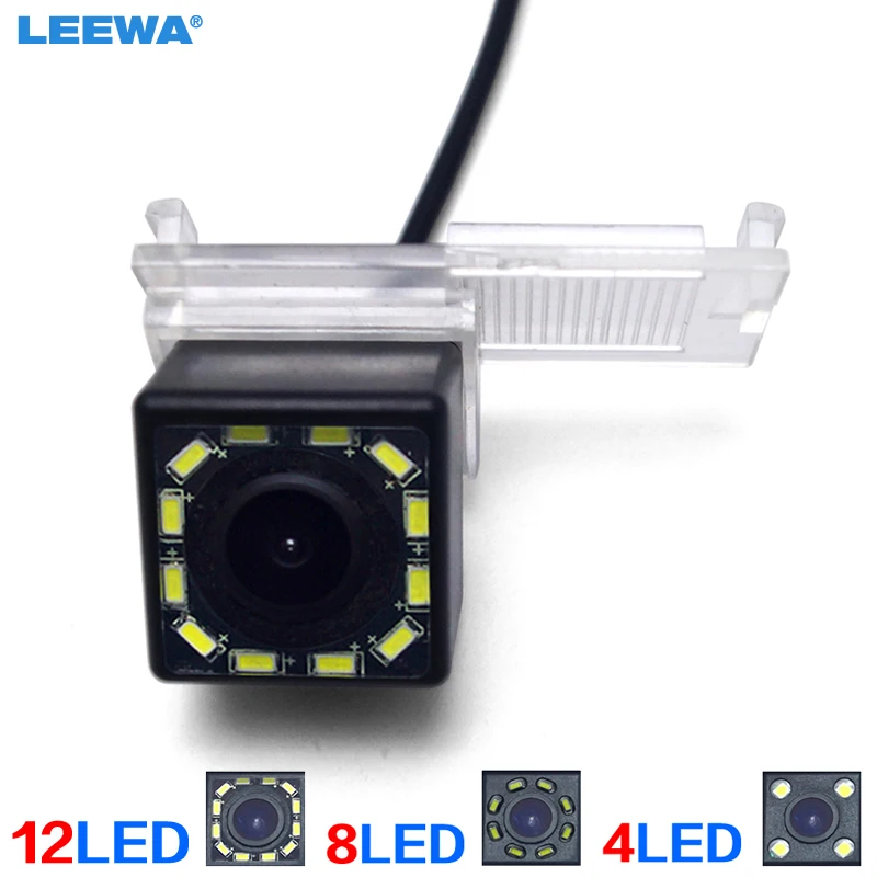 LEEWA HD камера заднего вида резервного копирования Камера с светодиодный для Peugeot