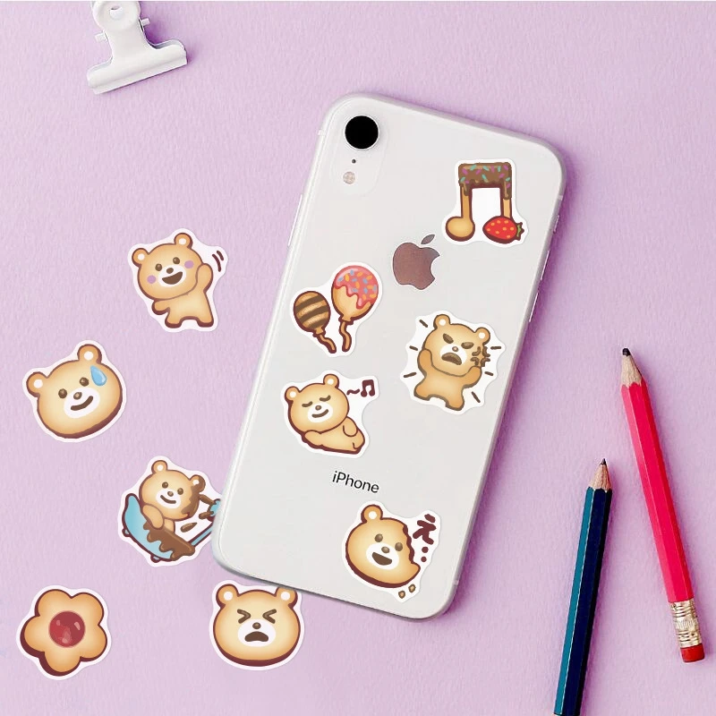 40 шт./упак. шоколад Медведи Высечки Скрапбукинг ПВХ наклейки Набор сделай сам для