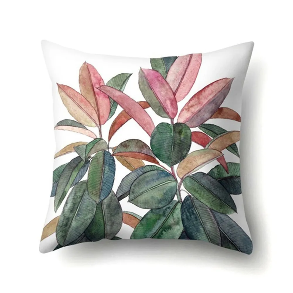 Тропические растения декоративные подушки Чехол зеленый пальмовых листьев