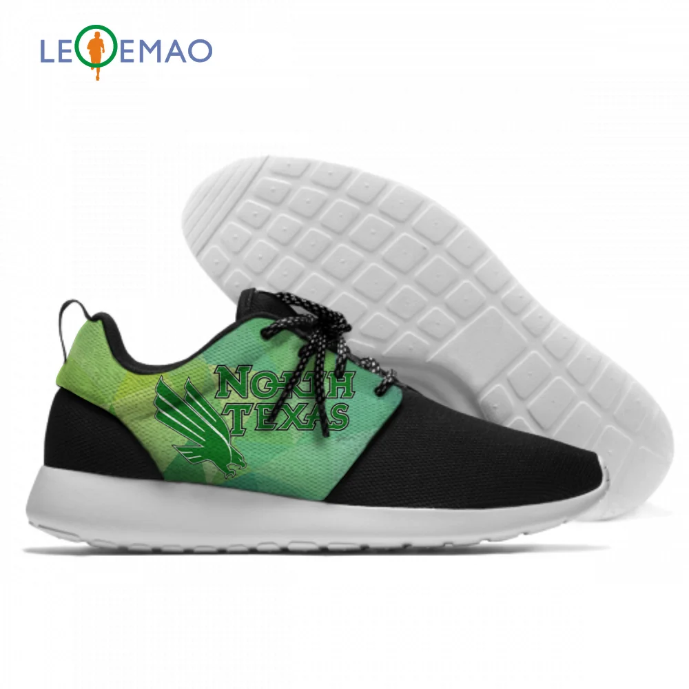 

North Texas Mean Hot Printing Green Unisex 2019 Spring Autumn Black Light Weight Outdoor Walking Sneakers Men