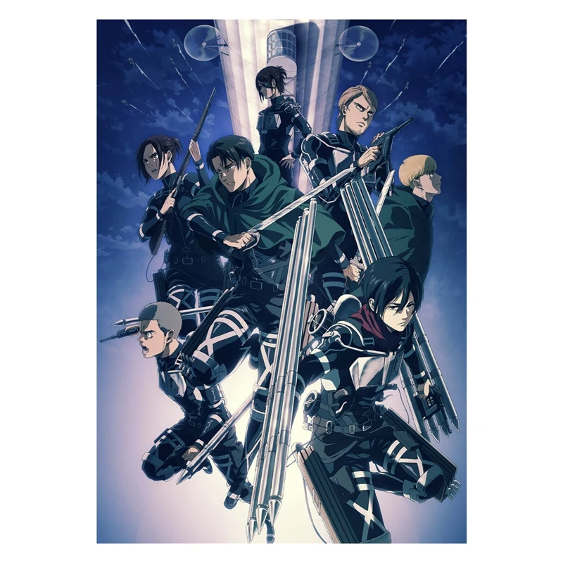 Плакаты атака на Титанов постеры из японского аниме бумаге четкое изображение