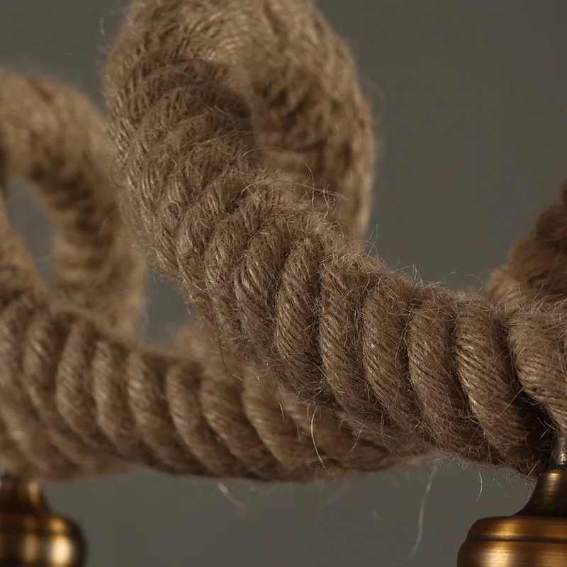 Люстра из кованого железа Черная веревка|Люстры| |