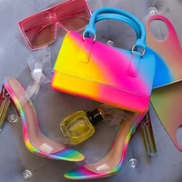 2020 summer new womans bag colorful fashion pillow bag diagonal jelly bag high capacity cylindrical chain
