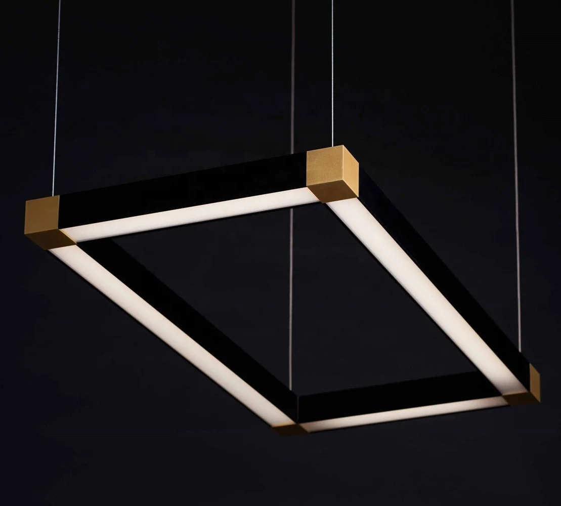 Индивидуальный размер роскошная квадратная светодиодная Подвесная лампа