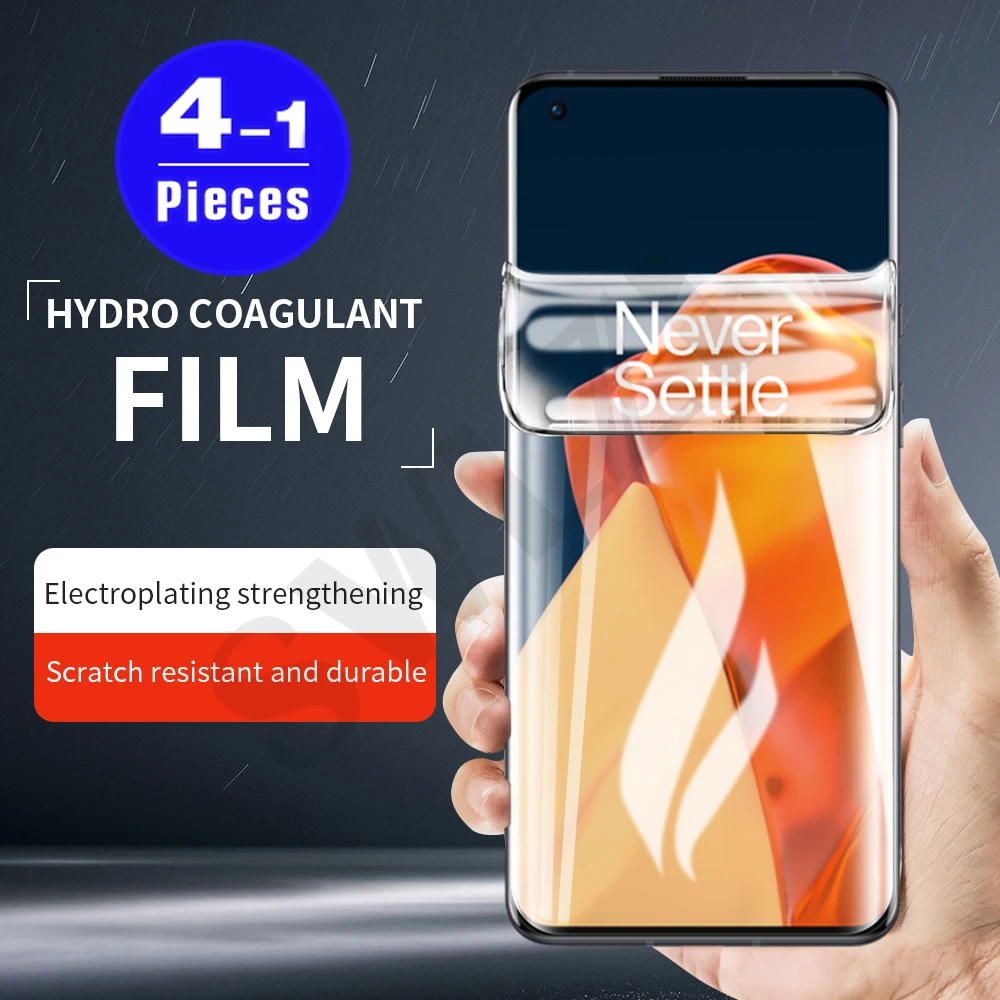 

1-4Pcs soft full cover for oneplus Nord 7 7T 8 8T plus 9 pro 9R 9E N10 N100 6 6T phone screen protector hydrogel film Not Glass