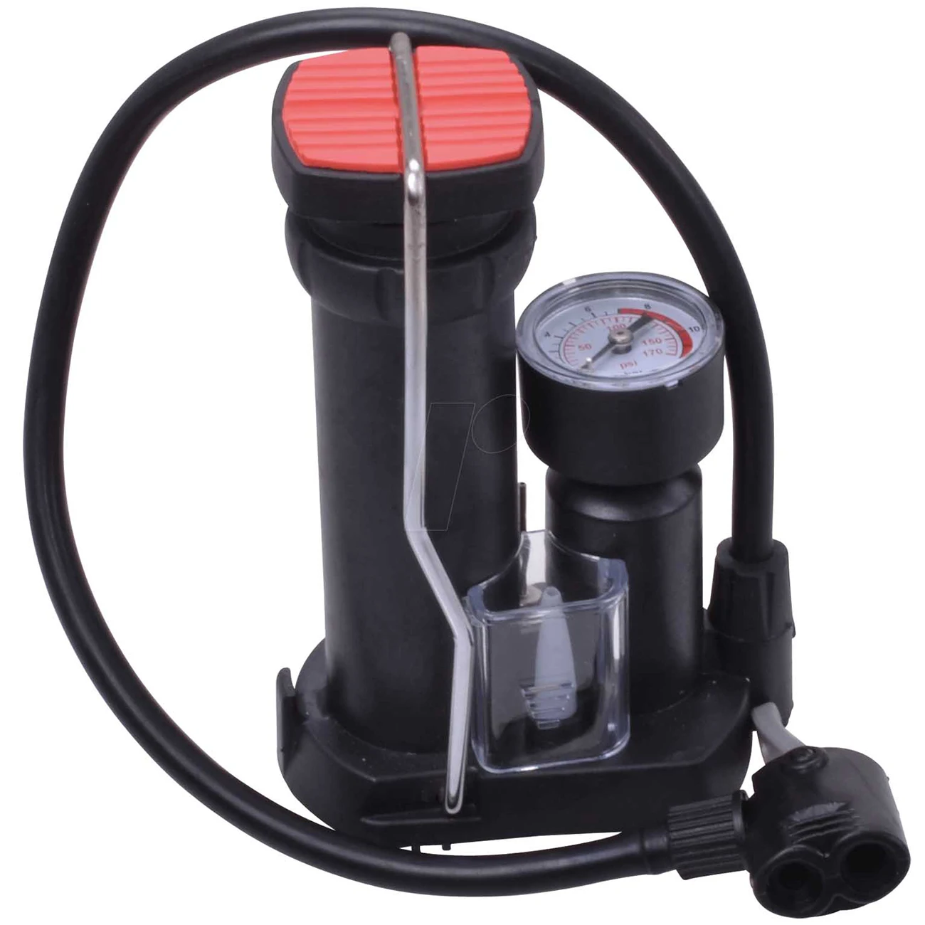 Bike Pump Mini Portable Bicycle Foot with Pressure Gauge Tire Air Gas Ball Needle for All | Спорт и развлечения