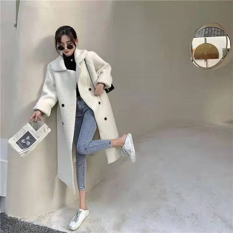 

Trench Coat For Women With Extra Thickness Short Waist And Medium Length Over The Knee Coats For Autumn And Winter 2020