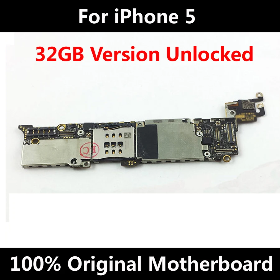 Новое поступление, оригинальная материнская плата для iPhone 5, материнская плата 32 ГБ, хорошая работа с чипами, установленная IOS, разблокированная материнская плата