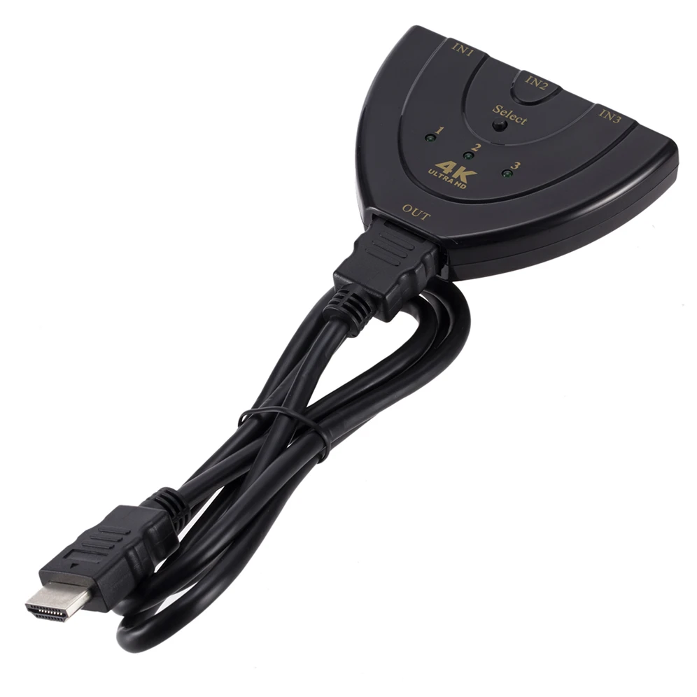 Переключатель GRWIBEOU 4K HDMI * 2K 3D Mini 3 порта переключатель сплиттер в 1 порт