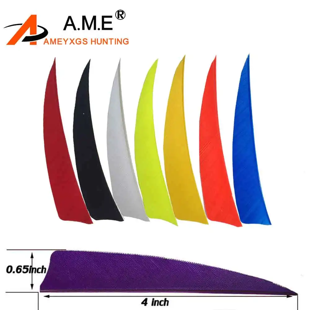 

50 Pcs 4-inch Shield Cut Archery Fletching Arrow Feathers 8 Color Turkey Feather Hunting Arrow Accessories Arrows Vane