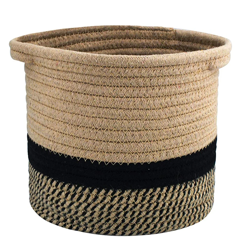 

Cotton Rope Basket for Plants, Plant Basket 20 x 20 cm, Woven Storage Baskets for Home Decoration and Storage