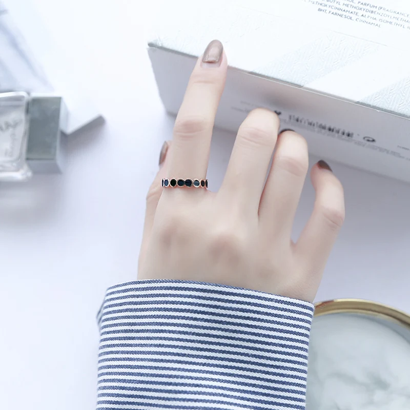 Обручальные кольца KNOCK высокого качества Помолвочные с черными бобами ширина 3 мм