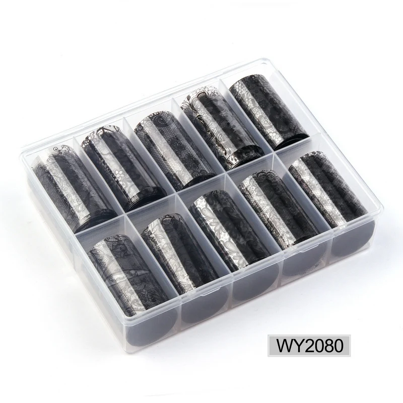 2080 Nail Foil 10 шт./компл. 4*100 см голографическое искусство ногтей Переводные Фольга наклейки бумага Звездное AB Цвет Фольга для ногтей наклейки для хобби ногтевой дизайн - Цвет: 2080 Nail Foil