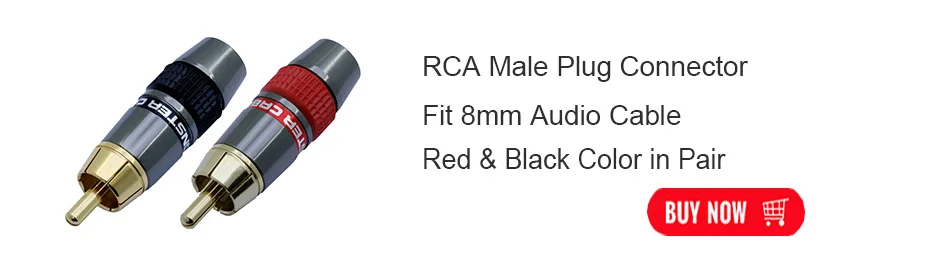 12 шт./лот RCA штекер разъем высокое качество Позолоченные пайки разъем динамик кабель провода разъем 6 пар красный+ черный