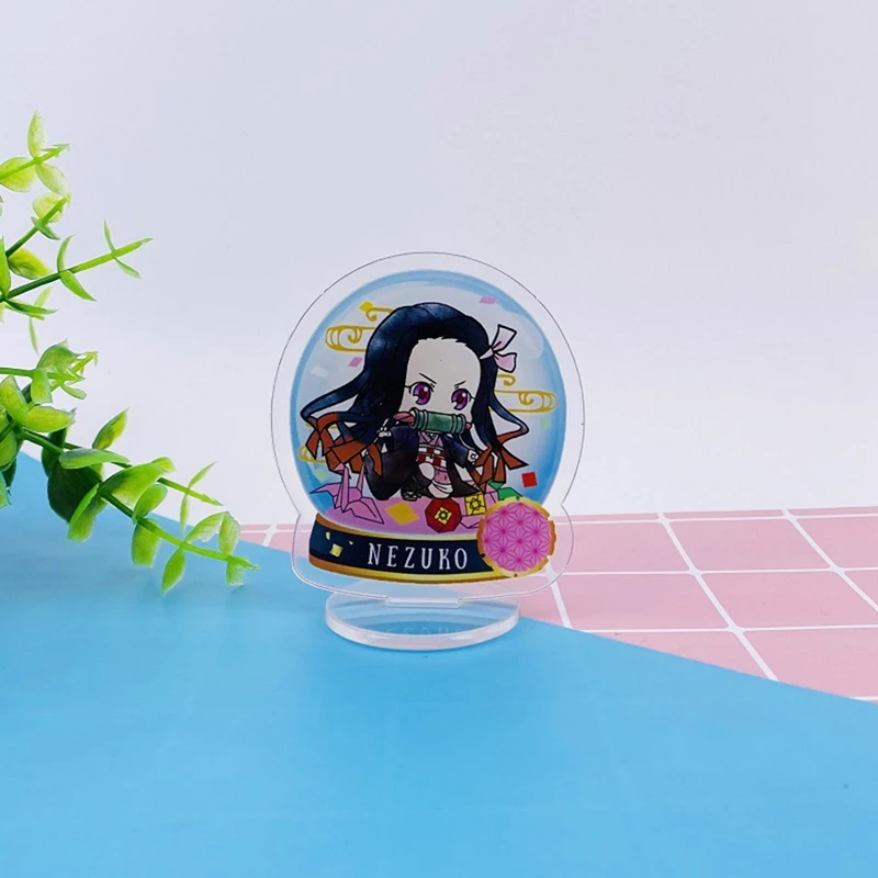 

Anime Demon Slayer: Kimetsu no Yaiba Cute Kamado Tanjirou Nezuko Round Style Acrylic Figure Model Fans Collections Gifts 9cm
