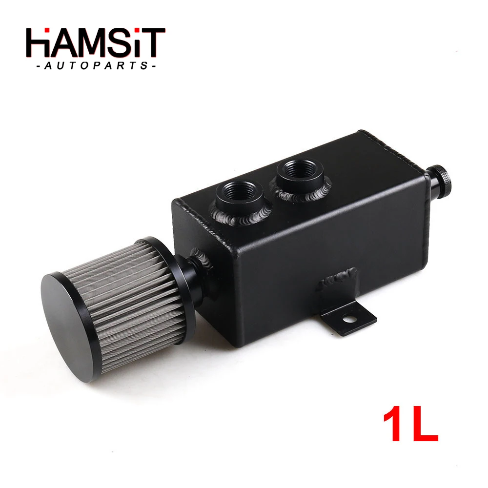 

Hamsit Автомобильный Алюминиевый Воздухопроницаемый горшок для моторного масла, квадратный вспомогательный топливный бак с воздушным фильтр...