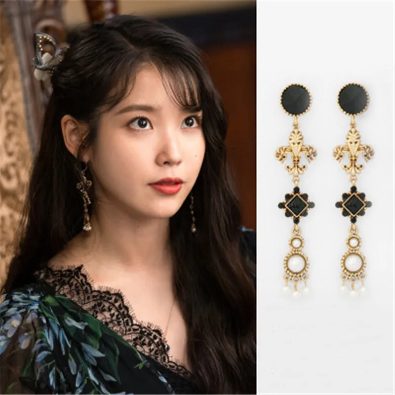 Женские винтажные серьги подвески в Корейском стиле с подвесками для отеля