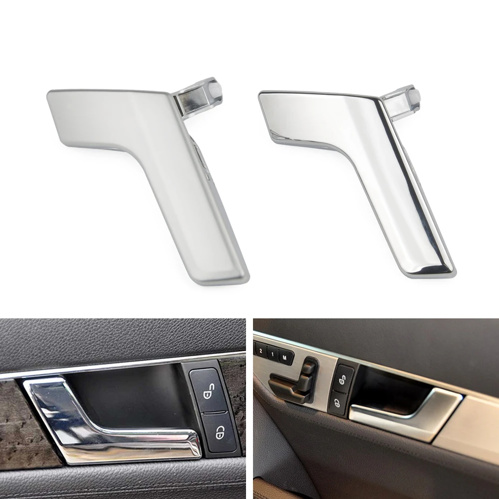 

Car Interior Door Handles for Mercedes-Benz C-Class W204 GLK Inner Doors Panel Handle Bar Pull Trim Cover Chromed Mattte / L R